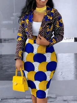 Women‘s Plus Size Curve Flattering Dresses Apple Shaped Dress Wedding Guest Work Dress Dress Set Sheath Dress Solid Color Geometric Midi Dress Long Sleeve Print Crew Neck Elegant Summer Spring Dress