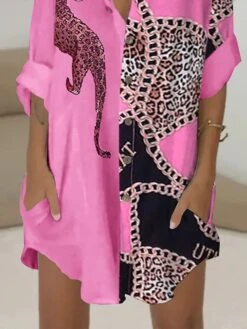 Women's Shirt Dress Casual Dress Shift Dress Mini Dress Outdoor Daily Date Polyester Basic Classic Shirt Collar Button Print Long Sleeve Spring Fall Winter 2023 Loose Fit Rose Red Animal S M L XL 5 Women's Shirt Dress Casual Dress Shift Dress Mini Dress Outdoor Daily Date Polyester Basic Classic Shirt Collar Button Print Long Sleeve Spring Fall Winter 2023 Loose Fit Rose Red Animal S M L XL -HAYz Clothing Shop jrpnch1692871360405