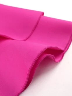 Women's Plus Size Curve Party Dress Fringe Dress Sheath Dress Plain Midi Dress Short Sleeve Tassel Fringe Ruffle V Neck Fashion Party Fuchsia Fall Winter XL XXL 3XL 4XL -HAYz Clothing Shop jssybw1694151485921