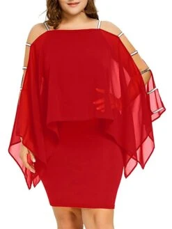 Women‘s Plus Size Curve Holiday Dress Solid Color Off Shoulder Long Sleeve Fall Spring Short Mini Dress Holiday Going Out Dress