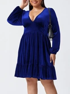Women‘s Plus Size Curve Party Dress Velvet Dress Cocktail Dress Mini Dress Black Wine Royal Blue Long Sleeve Pure Color Ruched Spring Fall Winter V Neck Fashion Birthday Wedding Guest Vacation 2023 37 Women‘s Plus Size Curve Party Dress Velvet Dress Cocktail Dress Mini Dress Black Wine Royal Blue Long Sleeve Pure Color Ruched Spring Fall Winter V Neck Fashion Birthday Wedding Guest Vacation 2023 -HAYz Clothing Shop jveosy1692176740560