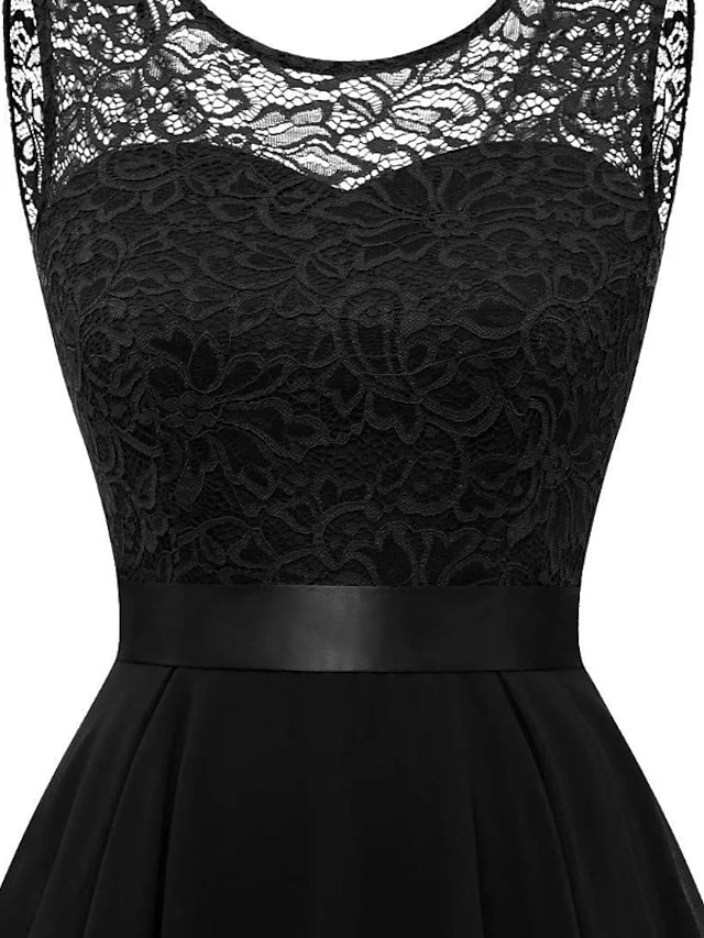 Women‘s Plus Size Curve Black Dress Easter Dress Lace Sleeveless Party Dress Solid Color Crew Neck Spring Fall Prom Dress Maxi Dress Party Club Dress Dress 17 Women‘s Plus Size Curve Black Dress Easter Dress Lace Sleeveless Party Dress Solid Color Crew Neck Spring Fall Prom Dress Maxi Dress Party Club Dress Dress - Image 17