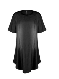 Women‘s Plus Size Curve Denim Dress Casual Dress Shift Dress Gradient Midi Dress Short Sleeve Crew Neck Fashion Daily Black Blue Summer Spring L XL XXL 3XL -HAYz Clothing Shop jyubcr1677490632402