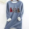 Women‘s Plus Size Christmas Casual Dress Tree Crew Neck Long Sleeve Winter Fall Casual Mini Dress Daily Dress / Hoodie Dress