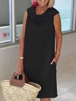 Women's Casual Dress Cotton Linen Dress Shift Dress Midi Dress Cotton Blend Fashion Basic Outdoor Daily Vacation Cowl Neck Pocket Sleeveless Summer Spring 2023 Loose Fit Black Yellow Pink Plain S M L 16 Women's Casual Dress Cotton Linen Dress Shift Dress Midi Dress Cotton Blend Fashion Basic Outdoor Daily Vacation Cowl Neck Pocket Sleeveless Summer Spring 2023 Loose Fit Black Yellow Pink Plain S M L -HAYz Clothing Shop kgukkh1682401168889