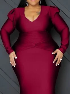 Women‘s Plus Size Curve Party Dress Bodycon Solid Color Long Dress Maxi Dress Long Sleeve Ruched V Neck Elegant Party Camel Black Summer Spring XL XXL 3XL 4XL 5XL 9 Women‘s Plus Size Curve Party Dress Bodycon Solid Color Long Dress Maxi Dress Long Sleeve Ruched V Neck Elegant Party Camel Black Summer Spring XL XXL 3XL 4XL 5XL -HAYz Clothing Shop kifcix1677925414443