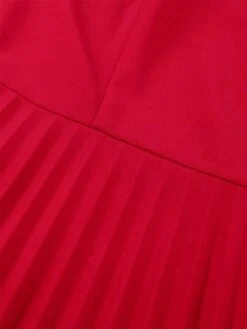 Women's Plus Size Curve Party Dress Cocktail Dress Swing Dress Plain Midi Dress Half Sleeve Pleated One Shoulder Fashion Party Red Fall Winter XL XXL 3XL 4XL -HAYz Clothing Shop kkdbsc1694425979507