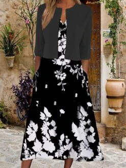 Women's Two Piece Dress Set Casual Dress Tank Dress Outdoor Daily Vintage Ethnic Pocket Print Midi Dress V Neck 3/4 Length Sleeve Floral Print Loose Fit Black White Pink Summer Spring S M L XL XXL 11 Women's Two Piece Dress Set Casual Dress Tank Dress Outdoor Daily Vintage Ethnic Pocket Print Midi Dress V Neck 3/4 Length Sleeve Floral Print Loose Fit Black White Pink Summer Spring S M L XL XXL -HAYz Clothing Shop kkvdgz1689736348383