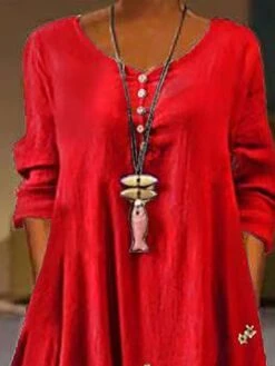 Women‘s Plus Size Curve Easter Dress Casual Dress Floral Crew NeckLong Sleeve Fall Spring Dress Casual Maxi Dress Daily Dress -HAYz Clothing Shop kmyrtd1630569966833