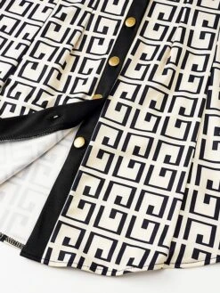 Women's Shirt Dress Casual Dress Sheath Dress Mini Dress Outdoor Daily Date Cotton Polyester Fashion Modern Shirt Collar Patchwork Button Long Sleeve Fall 2023 Regular Fit Blue Khaki Letter S M L XL -HAYz Clothing Shop kozvgc1693454134535