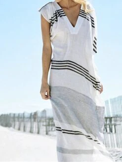 Women's Casual Dress Cotton Dress White Dress Midi Dress Cotton Basic Classic Outdoor Daily Vacation V Neck Print Short Sleeve Spring Fall Winter 2023 Loose Fit White Striped One-Size 13 Women's Casual Dress Cotton Dress White Dress Midi Dress Cotton Basic Classic Outdoor Daily Vacation V Neck Print Short Sleeve Spring Fall Winter 2023 Loose Fit White Striped One-Size -HAYz Clothing Shop kpqmfm1692341173020