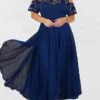 Women‘s Plus Size Curve Party Dress Apple Shape Dress Lace Dress Chiffon Dress Solid Color Long Dress Maxi Dress Half Sleeve Lace Patchwork U Neck Elegant Fashion Party Navy Blue Summer Spring Dress