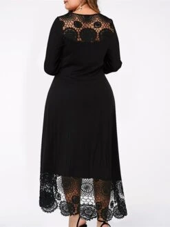Women‘s Plus Size Curve Party Dress Lace Dress Cocktail Dress Midi Dress Black Wine Blue Long Sleeve Pure Color Lace Summer Spring Fall Crew Neck Fashion Winter Dress Birthday Wedding Guest 2023 16 Women‘s Plus Size Curve Party Dress Lace Dress Cocktail Dress Midi Dress Black Wine Blue Long Sleeve Pure Color Lace Summer Spring Fall Crew Neck Fashion Winter Dress Birthday Wedding Guest 2023 -HAYz Clothing Shop lfhimx1690875113719