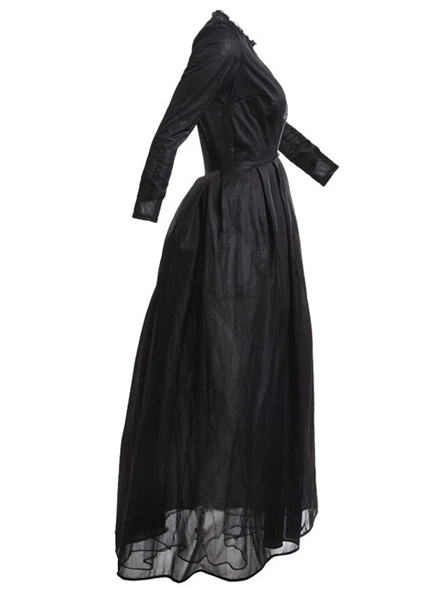 Women's Lace Dress Dress Set Two Piece Dress Long Dress Maxi Dress Black Long Sleeve Pure Color Lace Spring Fall Winter Crew Neck Fashion Party Winter Dress Birthday Slim 2023 S M L XL 4 Women's Lace Dress Dress Set Two Piece Dress Long Dress Maxi Dress Black Long Sleeve Pure Color Lace Spring Fall Winter Crew Neck Fashion Party Winter Dress Birthday Slim 2023 S M L XL - Image 4