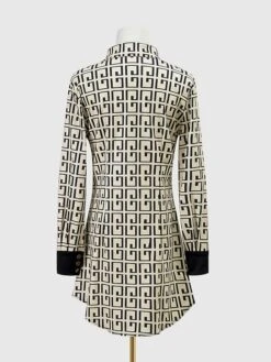 Women's Shirt Dress Casual Dress Sheath Dress Mini Dress Outdoor Daily Date Cotton Polyester Fashion Modern Shirt Collar Patchwork Button Long Sleeve Fall 2023 Regular Fit Blue Khaki Letter S M L XL -HAYz Clothing Shop liyxvx1693454128358