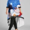 Women‘s Plus Size Christmas Dress Casual Dress Snowman Boat Neck Half Sleeve Winter Fall Casual Maxi Long Dress Daily Dress