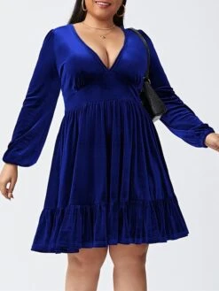 Women‘s Plus Size Curve Party Dress Velvet Dress Cocktail Dress Mini Dress Black Wine Royal Blue Long Sleeve Pure Color Ruched Spring Fall Winter V Neck Fashion Birthday Wedding Guest Vacation 2023 33 Women‘s Plus Size Curve Party Dress Velvet Dress Cocktail Dress Mini Dress Black Wine Royal Blue Long Sleeve Pure Color Ruched Spring Fall Winter V Neck Fashion Birthday Wedding Guest Vacation 2023 -HAYz Clothing Shop loilxt1692176738017