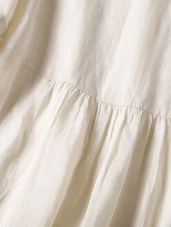 Women's Casual Dress Cotton Linen Dress Midi Dress Linen Basic Classic Outdoor Daily Vacation V Neck Pocket Half Sleeve Fall Autumn 2023 Loose Fit White Navy Blue Purple Plain M L XL 2XL -HAYz Clothing Shop luutvh1693202612526