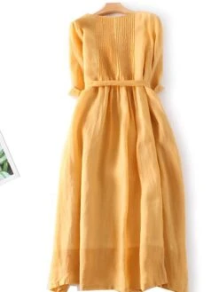 Women's Casual Dress A Line Dress Midi Dress Polyester Fashion Daily Outdoor Daily Vacation Crew Neck Ruched Tie Belt Long Sleeve Fall Winter Autumn 2023 Loose Fit Yellow Pink Purple Plain M L XL 2XL 17 Women's Casual Dress A Line Dress Midi Dress Polyester Fashion Daily Outdoor Daily Vacation Crew Neck Ruched Tie Belt Long Sleeve Fall Winter Autumn 2023 Loose Fit Yellow Pink Purple Plain M L XL 2XL -HAYz Clothing Shop lvzzow1693904174051