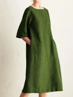 Women's Cotton Linen Dress Casual Dress Shift Dress Maxi Long Dress Cotton Blend Casual Daily Holiday Vacation Crew Neck Pocket Contrast Stitching Half Sleeve Summer Spring 2023 Loose Fit Black Wine 8 Women's Cotton Linen Dress Casual Dress Shift Dress Maxi Long Dress Cotton Blend Casual Daily Holiday Vacation Crew Neck Pocket Contrast Stitching Half Sleeve Summer Spring 2023 Loose Fit Black Wine -HAYz Clothing Shop lwasmp1657705499428