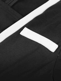 Women's Work Dress Sheath Dress Church Dress Midi Dress Black Dusty Blue 3/4 Length Sleeve Pure Color Fake Two Piece Spring Fall Winter Square Neck Modern Winter Dress Office Fall Dress 2023 S M L XL -HAYz Clothing Shop lzdwui1693280878047