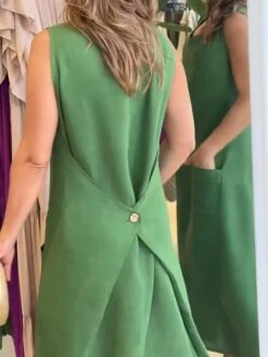 Women's Casual Dress Cotton Linen Dress A Line Dress Maxi Long Dress Linen / Cotton Blend Fashion Basic Outdoor Daily Vacation U Neck Ruched Sleeveless Summer Spring Fall 2023 Loose Fit Light Green 9 Women's Casual Dress Cotton Linen Dress A Line Dress Maxi Long Dress Linen / Cotton Blend Fashion Basic Outdoor Daily Vacation U Neck Ruched Sleeveless Summer Spring Fall 2023 Loose Fit Light Green -HAYz Clothing Shop lzsosp1692091627565