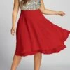Women‘s Plus Size Curve Party Dress Sequin Dress Homecoming Dress Color Block Midi Dress Sleeveless Patchwork Crew Neck Fashion Party Red Spring Summer XL XXL 3XL 4XL 5XL