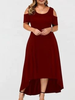 Women‘s Plus Size Curve Casual Dress Semi Formal Dress Solid Color Long Dress Maxi Dress Short Sleeve Hollow Out Plus High Low Crew Neck Fashion Daily Black Wine Summer Spring XL XXL 3XL 4XL 5XL 11 Women‘s Plus Size Curve Casual Dress Semi Formal Dress Solid Color Long Dress Maxi Dress Short Sleeve Hollow Out Plus High Low Crew Neck Fashion Daily Black Wine Summer Spring XL XXL 3XL 4XL 5XL -HAYz Clothing Shop mcbcmb1678346843248