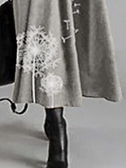 Women's Casual Dress Swing Dress Midi Dress Blue Khaki Gray Long Sleeve Color Block Ruched Winter Fall Autumn V Neck Winter Dress Fall Dress Loose Fit S M L XL XXL 3XL 4XL -HAYz Clothing Shop meyhte1693999075025