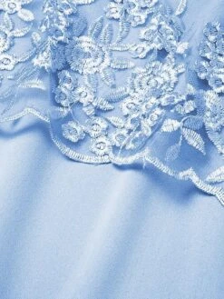 Women's Dress Set Lace Dress Midi Dress Light Blue Green Gray Half Sleeve Floral Embroidered Layered Patchwork Summer Spring Fall Crew Neck Elegant Chinoiserie 2023 M L XL XXL XXXL 4XL 5XL -HAYz Clothing Shop mfvkmr1675149813837