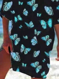 Women's Shirt Dress Beach Dress Beach Wear Mini Dress Button Pocket Fashion Casual Butterfly Turndown 3/4 Length Sleeve Loose Fit Outdoor Daily Black Green 2023 Spring Summer S M L XL 11 Women's Shirt Dress Beach Dress Beach Wear Mini Dress Button Pocket Fashion Casual Butterfly Turndown 3/4 Length Sleeve Loose Fit Outdoor Daily Black Green 2023 Spring Summer S M L XL -HAYz Clothing Shop mijmyx1676892743763