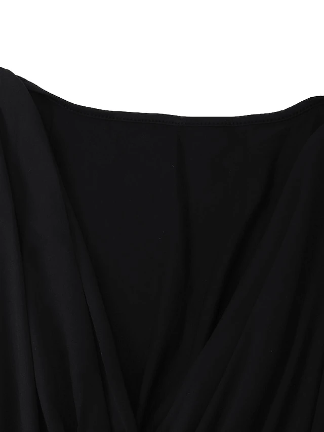 Women's Plus Size Party Dress Solid Color V Neck Short Sleeve Summer Spring Elegant Casual Prom Dress Maxi Long Dress Party Daily Dress 15 Women's Plus Size Party Dress Solid Color V Neck Short Sleeve Summer Spring Elegant Casual Prom Dress Maxi Long Dress Party Daily Dress - Image 15