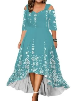 Women‘s Plus Size Curve Party Dress Wedding Guest Dress Swing Dress Long Dress Maxi Dress Light Green Fuchsia Green Half Sleeve Floral Cold Shoulder Summer Spring Fall V Neck Fashion Birthday 6 Women‘s Plus Size Curve Party Dress Wedding Guest Dress Swing Dress Long Dress Maxi Dress Light Green Fuchsia Green Half Sleeve Floral Cold Shoulder Summer Spring Fall V Neck Fashion Birthday -HAYz Clothing Shop mnixdk1690858068468
