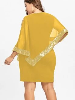 Women‘s Plus Size Curve Sequin Dress Work Dress Sheath Dress Solid Color Mini Dress Long Sleeve Crew Neck Fashion Evening Party Black Yellow Summer Spring L XL XXL 3XL 4XL 25 Women‘s Plus Size Curve Sequin Dress Work Dress Sheath Dress Solid Color Mini Dress Long Sleeve Crew Neck Fashion Evening Party Black Yellow Summer Spring L XL XXL 3XL 4XL -HAYz Clothing Shop mpujas1690366133388