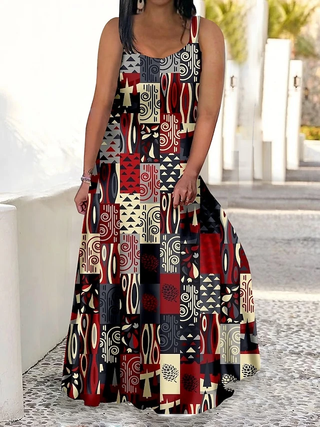 Women‘s Plus Size Curve Casual Sweater Dress Swing Sweater Dress Strap Sweater Dress Graphic Long Sweater Dress Maxi Sweater Dress Sleeveless Print Strap Romantic Daily Yellow Red Summer Spring 2 Women‘s Plus Size Curve Casual Sweater Dress Swing Sweater Dress Strap Sweater Dress Graphic Long Sweater Dress Maxi Sweater Dress Sleeveless Print Strap Romantic Daily Yellow Red Summer Spring - Image 2