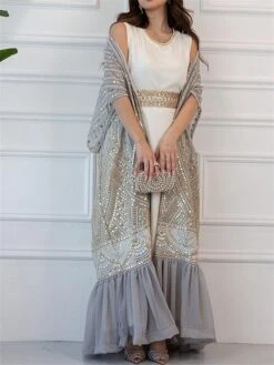 Women's Two Piece Dress Set Party Dress Sheath Dress Party Cocktail Party Fashion Party Lace Up Ruched Long Dress Maxi Dress Crew Neck Short Sleeve Print Loose Fit Black White Green Fall Winter S M L -HAYz Clothing Shop mwtxwu1696691504998