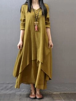 Women's Casual Dress Cotton Dress Swing Dress Maxi Long Dress Cotton Stylish Casual Winter Dress Daily Holiday V Neck Button Layered Long Sleeve Summer Spring Fall 2022 Loose Fit Black White Yellow 19 Women's Casual Dress Cotton Dress Swing Dress Maxi Long Dress Cotton Stylish Casual Winter Dress Daily Holiday V Neck Button Layered Long Sleeve Summer Spring Fall 2022 Loose Fit Black White Yellow -HAYz Clothing Shop mxicyh1657786369788