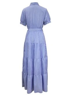 Women's Shirt Dress Casual Dress Swing Dress Maxi Long Dress Outdoor Daily Vacation Polyester Fashion Modern Shirt Collar Ruffle Button Short Sleeve Summer Spring 2023 Regular Fit Blue Purple Green 19 Women's Shirt Dress Casual Dress Swing Dress Maxi Long Dress Outdoor Daily Vacation Polyester Fashion Modern Shirt Collar Ruffle Button Short Sleeve Summer Spring 2023 Regular Fit Blue Purple Green -HAYz Clothing Shop nbagop1689593660714