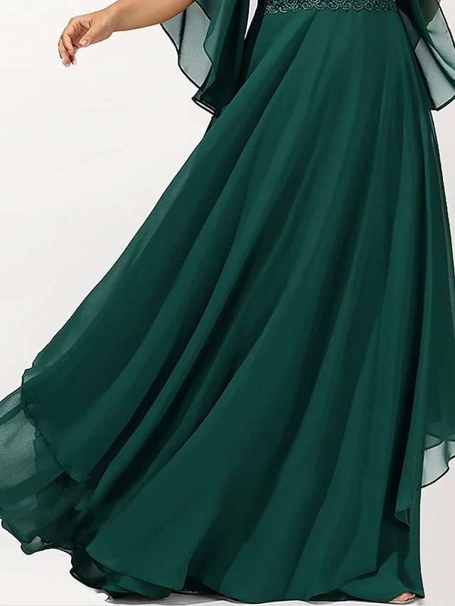 Women‘s Plus Size Curve Casual Dress Swing Dress Plain Long Dress Maxi Dress 3/4 Length Sleeve Layered V Neck Basic Outdoor Dark Green Summer Spring L XL XXL 3XL 4XL 12 Women‘s Plus Size Curve Casual Dress Swing Dress Plain Long Dress Maxi Dress 3/4 Length Sleeve Layered V Neck Basic Outdoor Dark Green Summer Spring L XL XXL 3XL 4XL - Image 12
