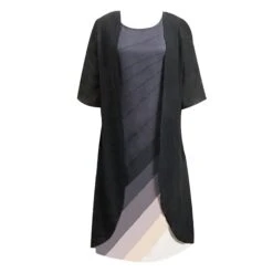 Women‘s Plus Size Curve Wedding Guest Two Piece Dress Casual Dress Elegant Gradient Knee Length Dress Round Neck Print Half Sleeve Work Casual Daily Fall Spring Dress -HAYz Clothing Shop nnaehy1652855746355