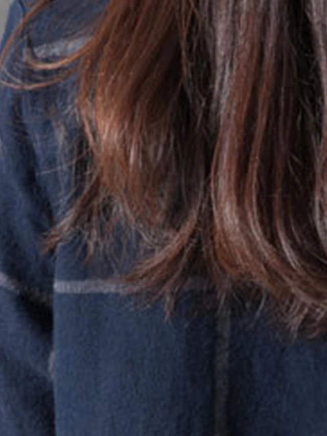 Women's Casual Dress Cotton Linen Dress Plaid Dress Midi Dress Polyester Basic Classic Outdoor Daily Vacation Crew Neck Pocket Print Long Sleeve Fall Winter Autumn 2023 Loose Fit Navy Blue Plaid L XL 8 Women's Casual Dress Cotton Linen Dress Plaid Dress Midi Dress Polyester Basic Classic Outdoor Daily Vacation Crew Neck Pocket Print Long Sleeve Fall Winter Autumn 2023 Loose Fit Navy Blue Plaid L XL - Image 8