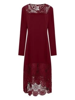 Women‘s Plus Size Curve Party Dress Lace Dress Cocktail Dress Midi Dress Black Wine Blue Long Sleeve Pure Color Lace Summer Spring Fall Crew Neck Fashion Winter Dress Birthday Wedding Guest 2023 23 Women‘s Plus Size Curve Party Dress Lace Dress Cocktail Dress Midi Dress Black Wine Blue Long Sleeve Pure Color Lace Summer Spring Fall Crew Neck Fashion Winter Dress Birthday Wedding Guest 2023 -HAYz Clothing Shop ntzbxn1690875118572