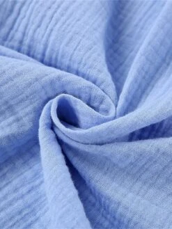 Women's Casual Dress Cotton Linen Dress Mini Dress Cotton Daily Basic Outdoor Home Daily V Neck Ruched Button 3/4 Length Sleeve Fall Autumn 2023 Loose Fit Navy Blue Blue Purple Plain S M L -HAYz Clothing Shop nwyzlw1692936388699