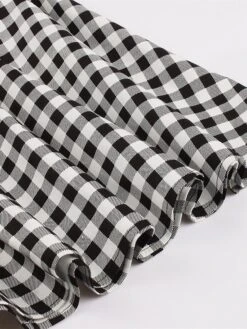 Women's Plus Size Retro 1950s Vintage Dress Midi Dress Daily Holiday With Belt Print Plaid Crew Neck Short Sleeve Regular Fit Spring Fall 2023 Black XL XXL 3XL 4XL -HAYz Clothing Shop octeek1693533788671