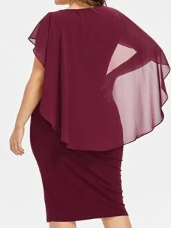 Women‘s Plus Size Curve Party Dress Solid Color Crew Neck Short Sleeve Fall Spring Elegant Prom Dress Midi Dress Formal Party Dress 9 Women‘s Plus Size Curve Party Dress Solid Color Crew Neck Short Sleeve Fall Spring Elegant Prom Dress Midi Dress Formal Party Dress -HAYz Clothing Shop oeikwl1631263064576