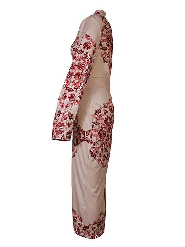 Women's Shirt Dress Casual Dress Bodycon Midi Dress Outdoor Office Daily Polyester Fashion Romantic Stand Collar Button Print Long Sleeve Summer Spring Fall 2023 Slim Blue Khaki Floral S M L XL 2XL 17 Women's Shirt Dress Casual Dress Bodycon Midi Dress Outdoor Office Daily Polyester Fashion Romantic Stand Collar Button Print Long Sleeve Summer Spring Fall 2023 Slim Blue Khaki Floral S M L XL 2XL - Image 17