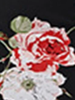 Women's Plus Size Curve Party Dress Cocktail Dress Wedding Guest Dress Midi Dress Black Long Sleeve Flower Print Spring Fall Winter Square Neck Fashion Winter Dress Wedding Guest Vacation XL XXL 3XL -HAYz Clothing Shop oihehr1692786982592