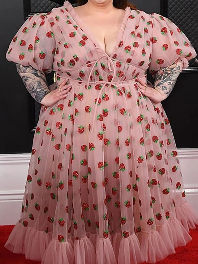 Women‘s Plus Size Curve Holiday Dress Print V Neck Print Half Sleeve Fall Spring Prom Dress Maxi Long Dress Party Daily Dress Graphic 4 Women‘s Plus Size Curve Holiday Dress Print V Neck Print Half Sleeve Fall Spring Prom Dress Maxi Long Dress Party Daily Dress Graphic - Image 4