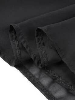 Women‘s Plus Size Curve Work Dress Chiffon Dress Swing Dress Fashion Midi Dress Layered Fake Two Piece Crew Neck 3/4 Length Sleeve Plain Regular Fit Black Red Navy Blue Summer Spring -HAYz Clothing Shop omkyfi1691042506701