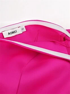 Women's Plus Size Curve Party Dress Bodycon Sheath Dress Plain Long Dress Maxi Dress Short Sleeve Split Bow V Neck Fashion Party Fuchsia Fall Winter XL XXL 3XL 4XL -HAYz Clothing Shop osduyd1694425978114